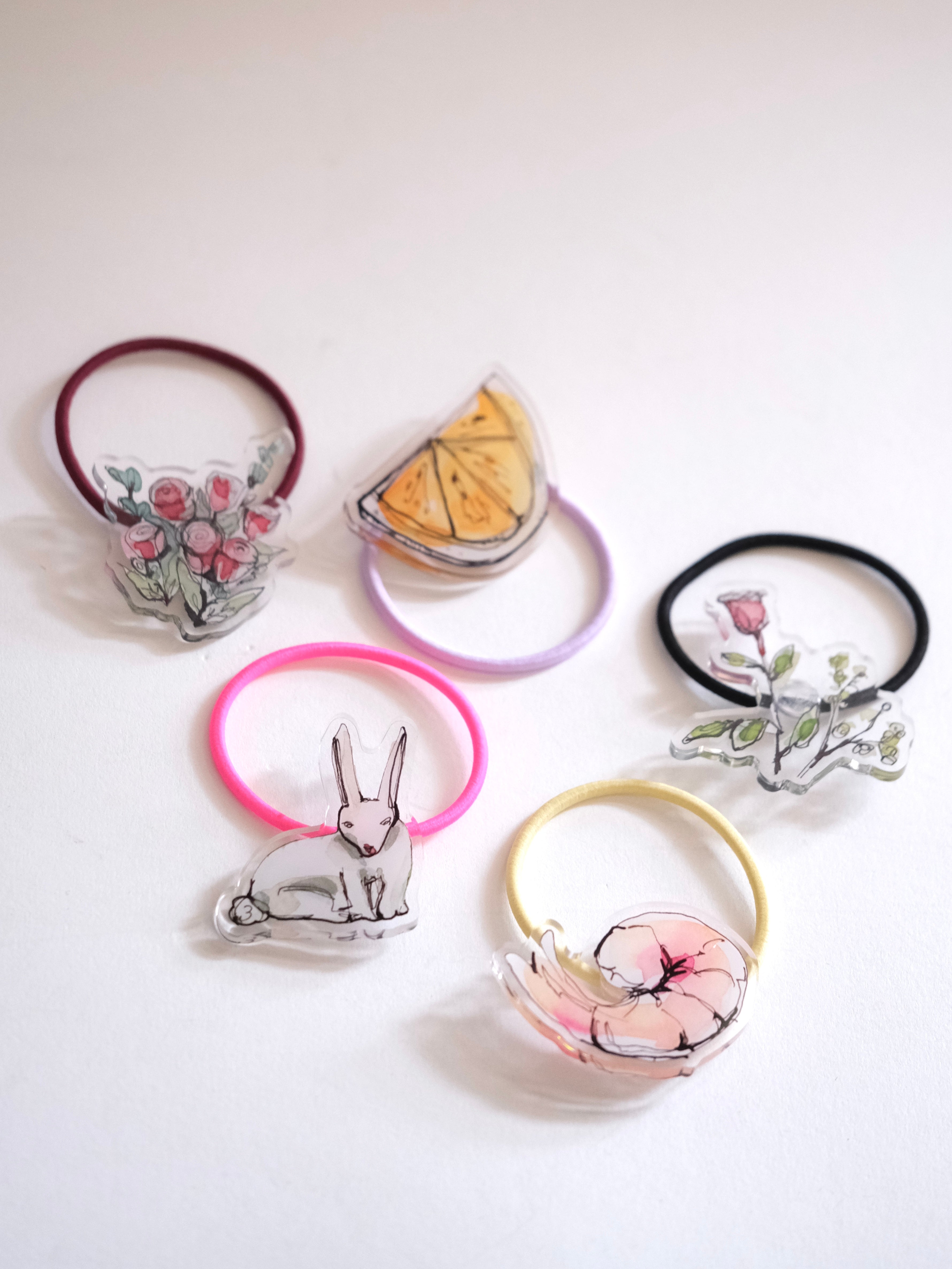 Illustrated Hairband Set of 5
