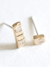 Load image into Gallery viewer, Mismatched Diamond Stud Earrings

