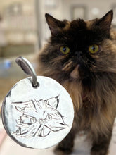 Load image into Gallery viewer, Custom Pet Portrait Pendant Necklace