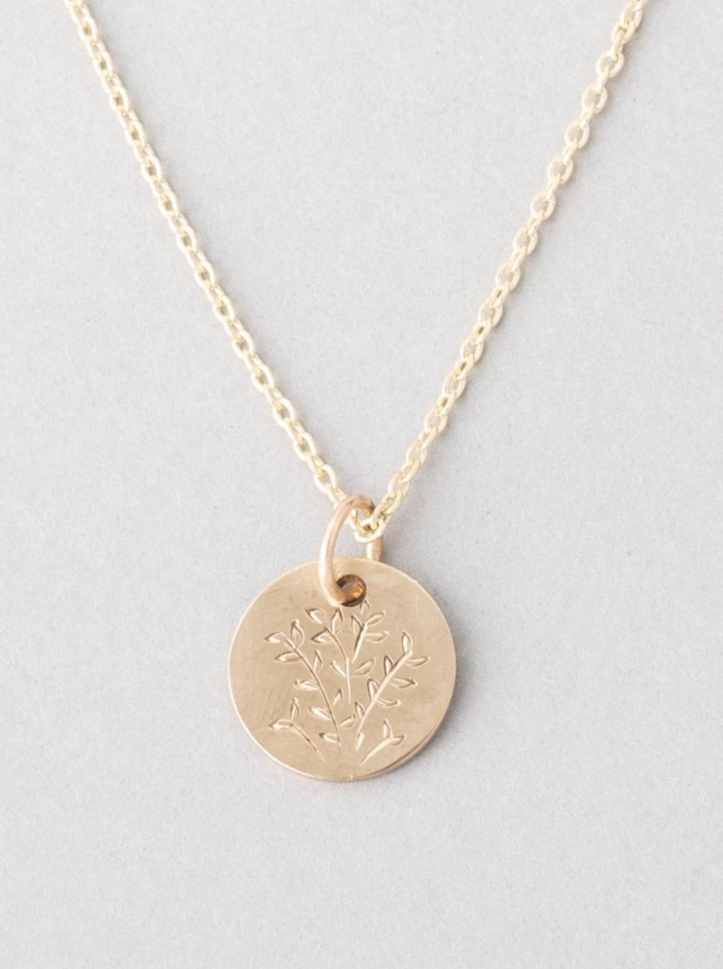 Hand Engraved Fern Pendant