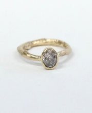 Load image into Gallery viewer, Salt and Pepper Diamond Twig Engagement Ring
