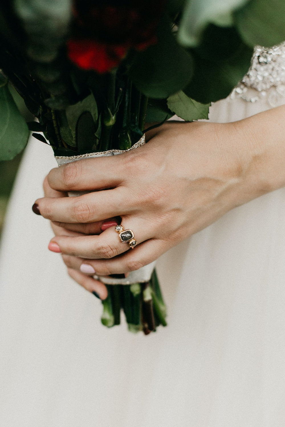 A Client Win! Marta & Jorge's Meaningful Engagement Ring - Colored Diamond Engagement Ring