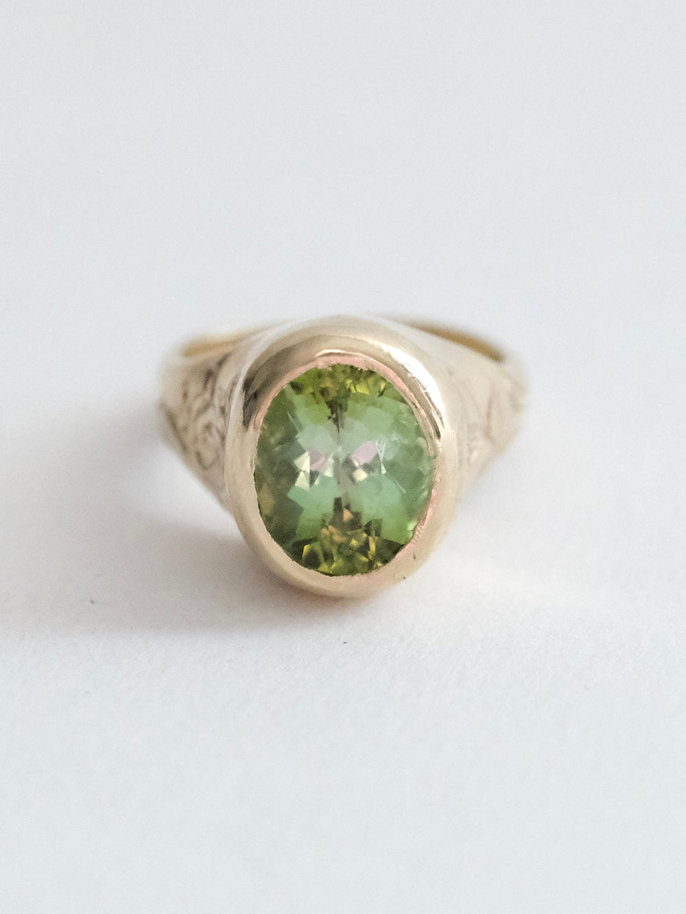 A Client Win!- a hand engraved tourmaline statement ring to wear everyday