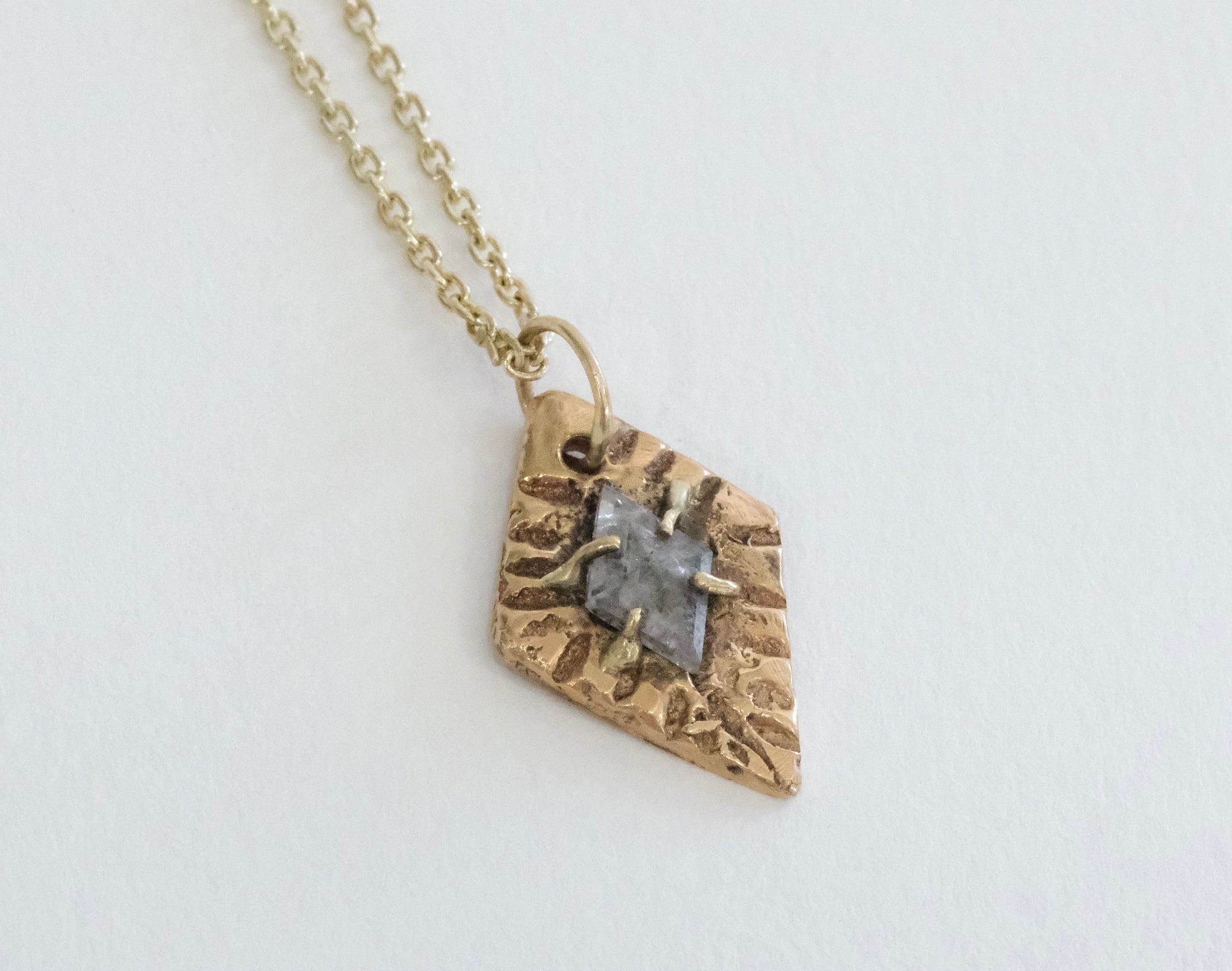 A Custom Non Traditional Diamond Solitaire Pendant