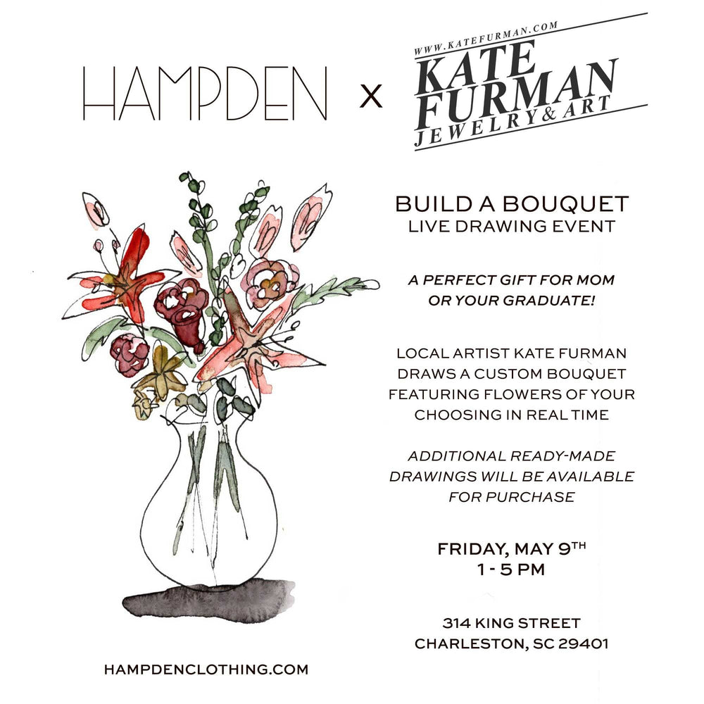 Upcoming LIVE Drawing Event at Hampden Clothing in Charleston, SC