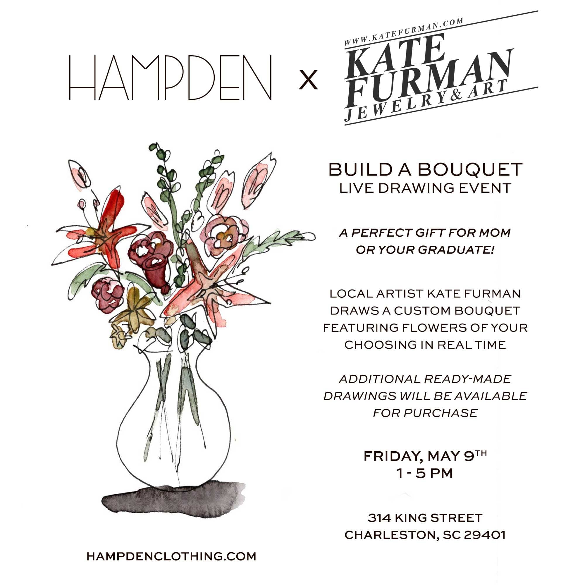 Upcoming LIVE Drawing Event at Hampden Clothing in Charleston, SC