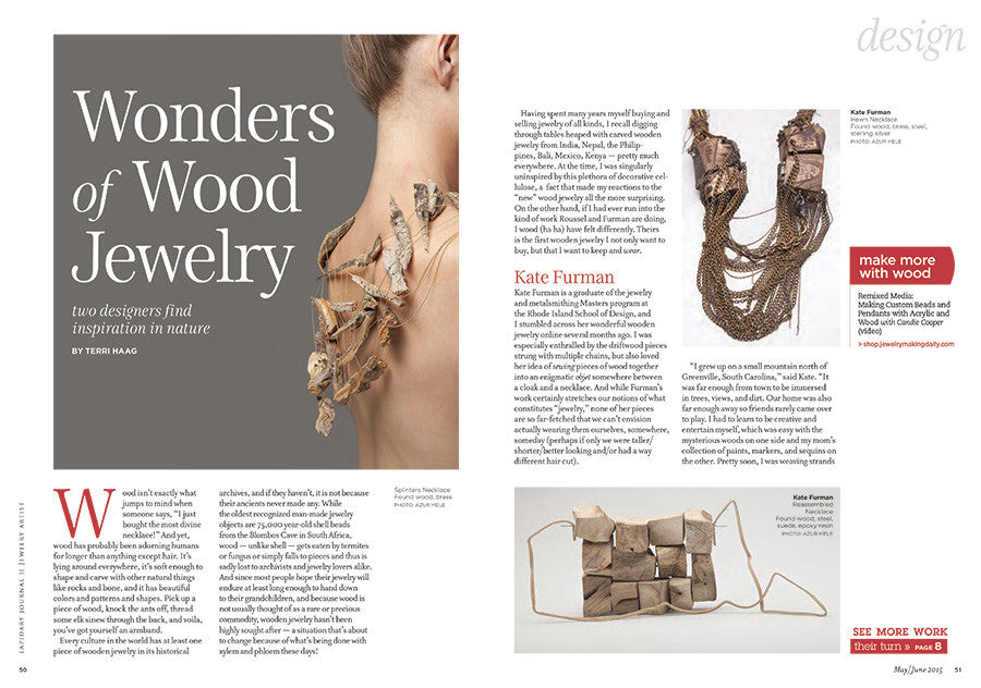 May-Jun 2015 Haag Wood Jewelry Feature