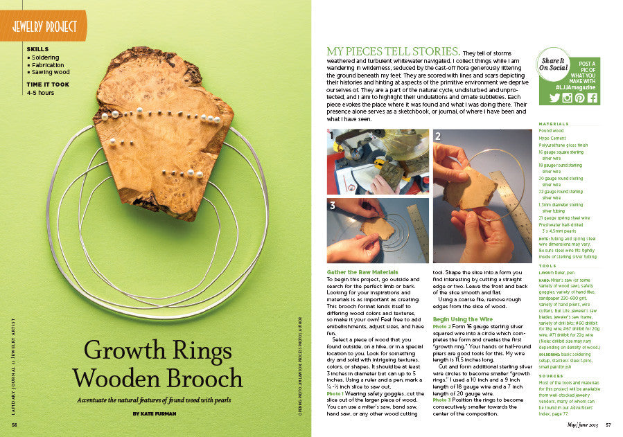May-Jun 2015 Furman Wood Brooch Project