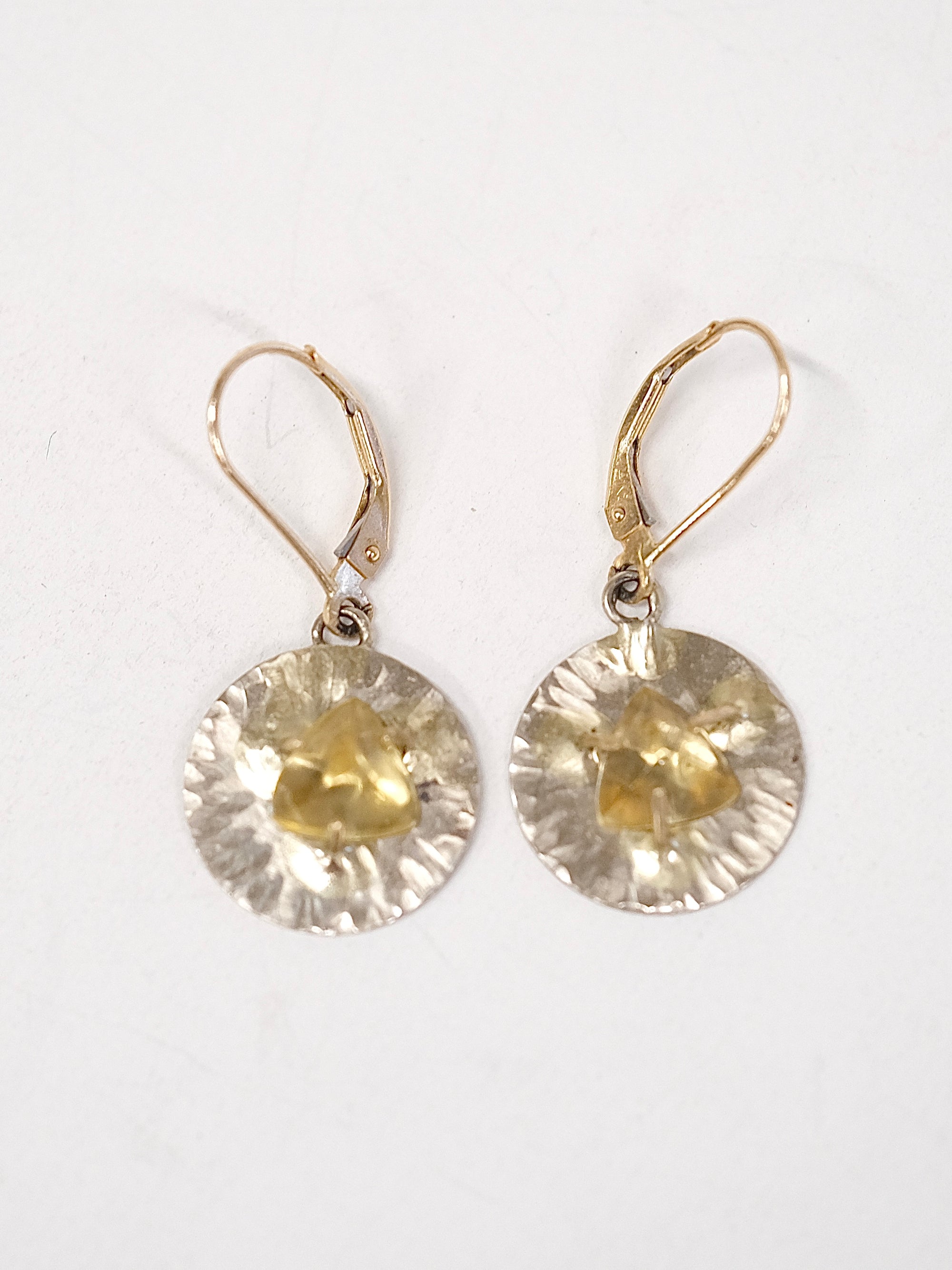 Yellow Topaz Dangling Earrings