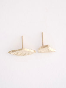 Gold Leaf Stud Earrings