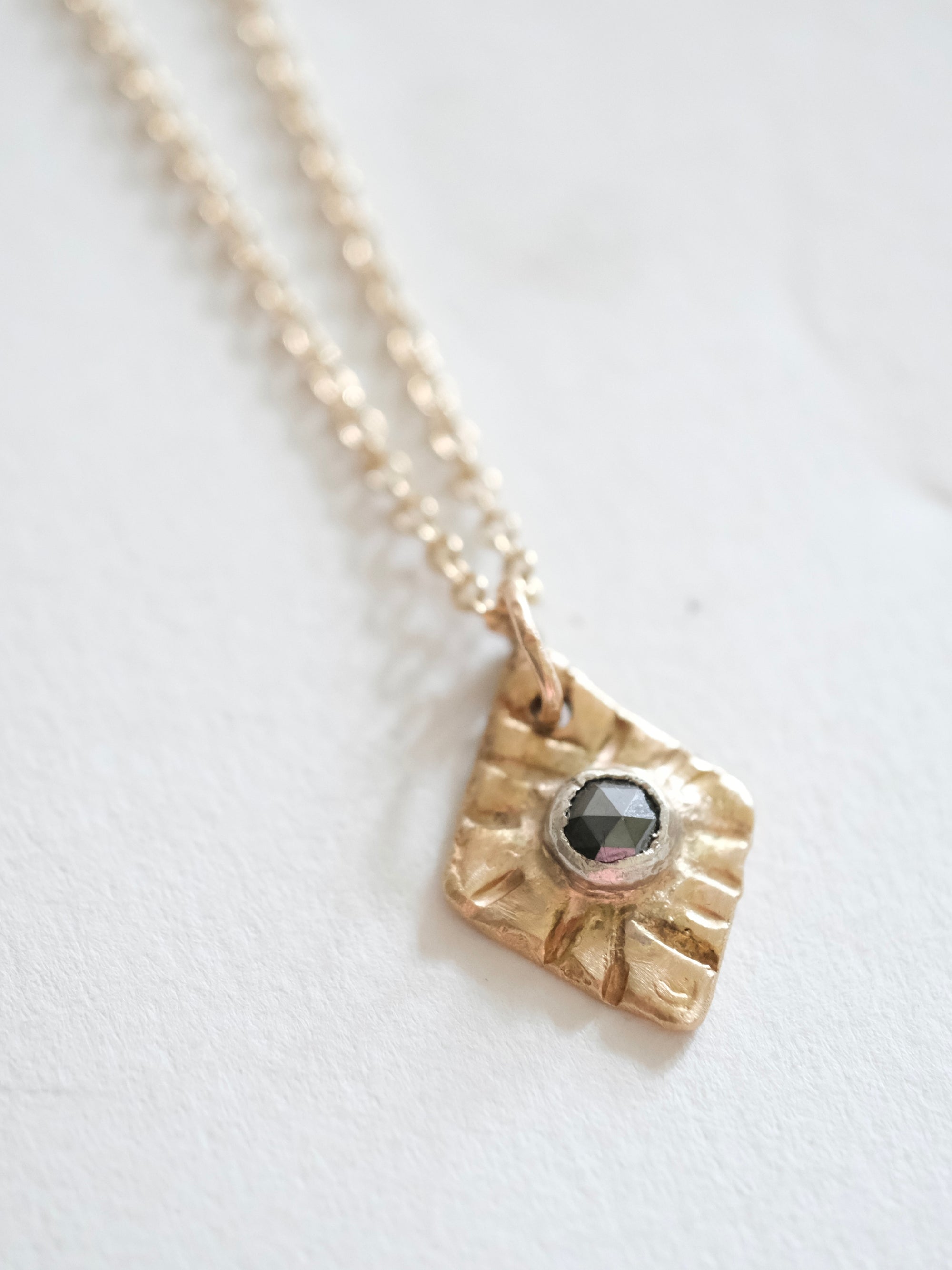 Black Diamond Geometric Pendant