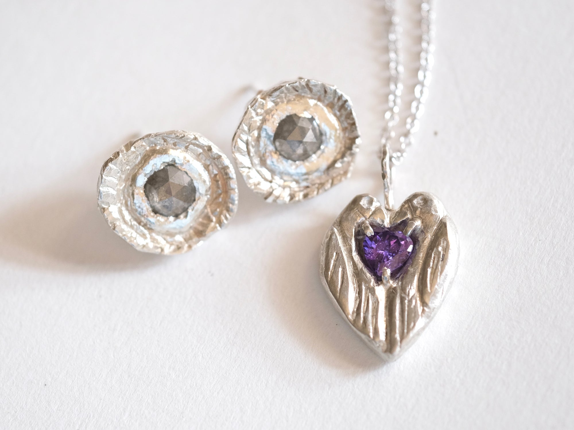 Birds and Alexandrite Necklace