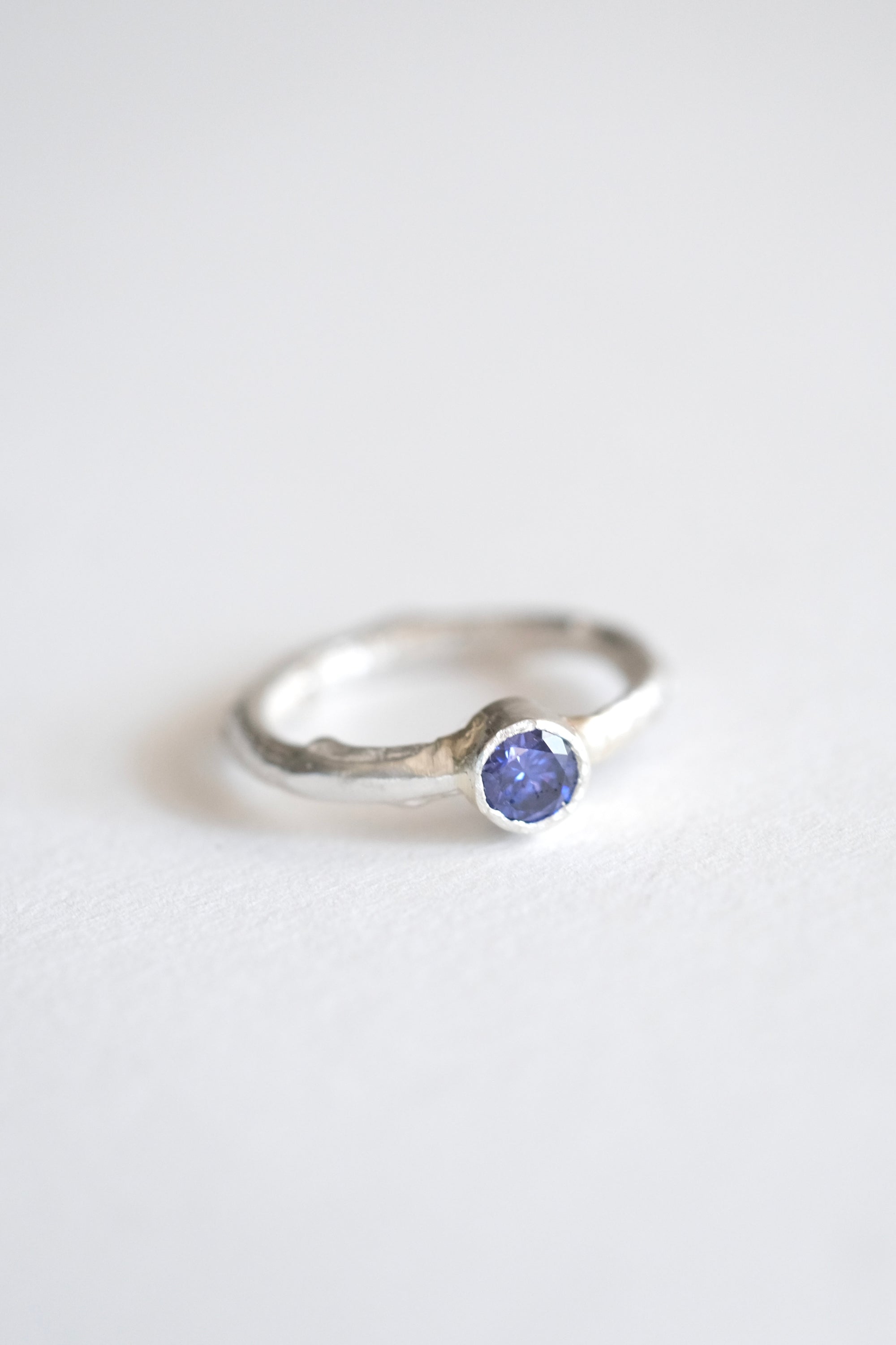 Tanzanite Twig Ring in Silver