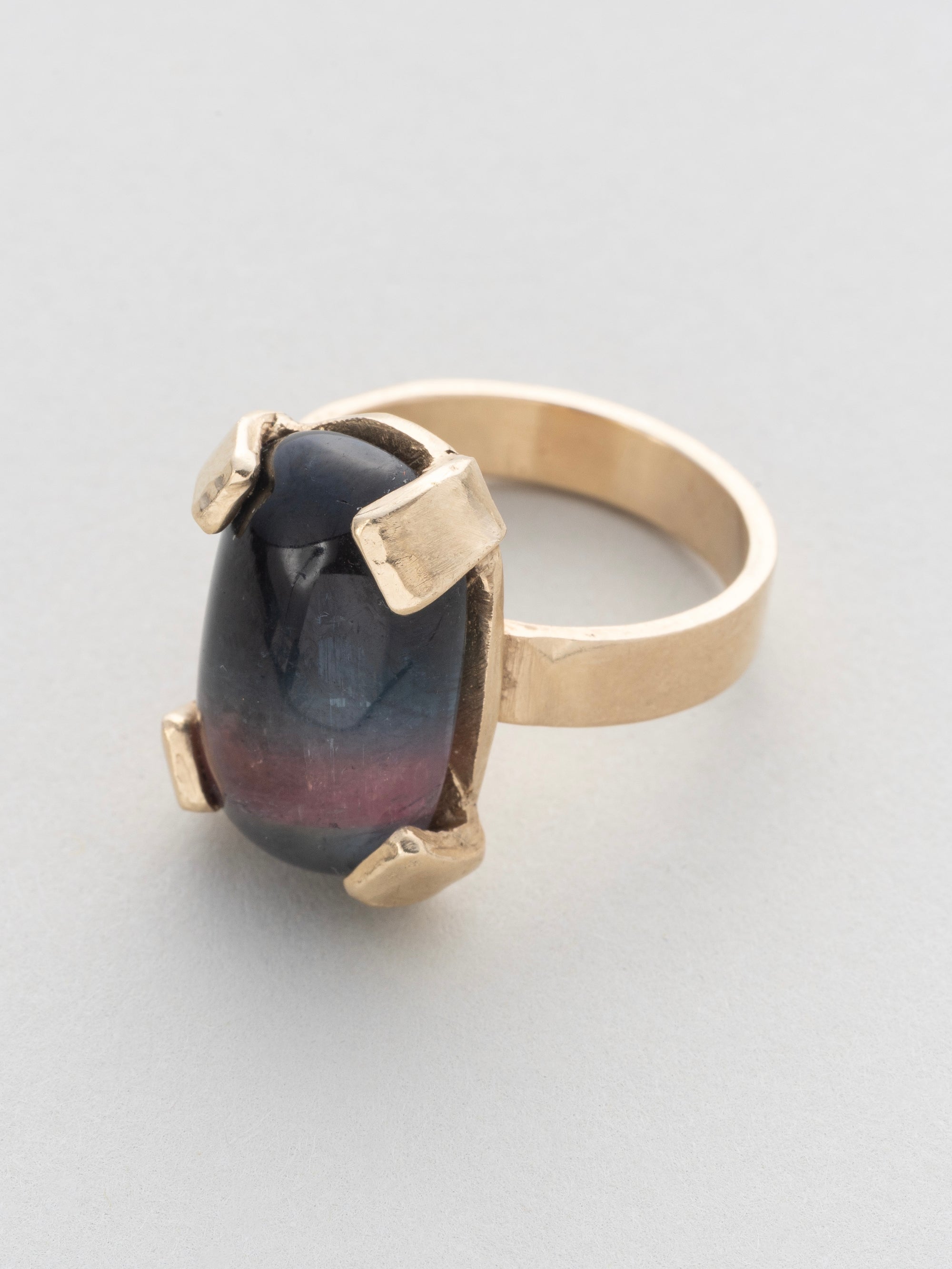 Tri Colored Tourmaline Ring