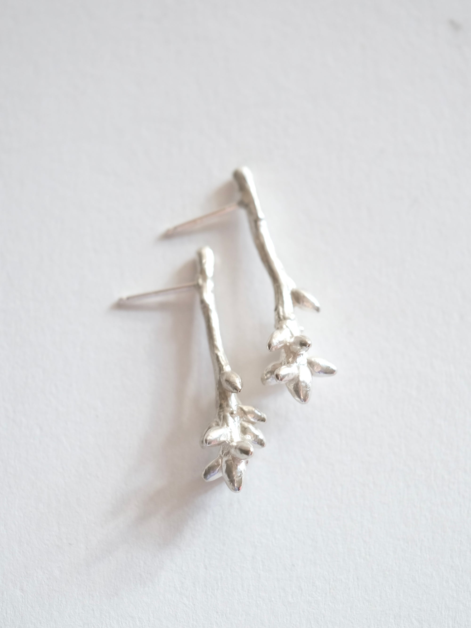 Twig Drop Stud Earrings