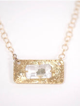 Load image into Gallery viewer, Hand Engraved Quartz Horizontal Necklace

