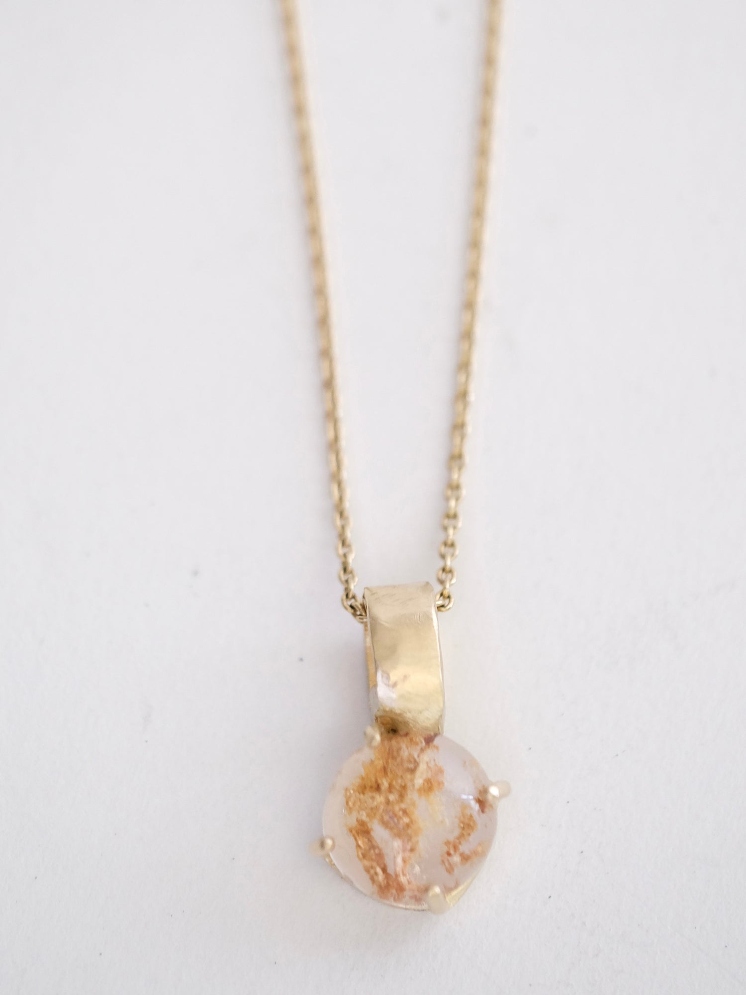 Scenic Quartz Pendant on Black Cord