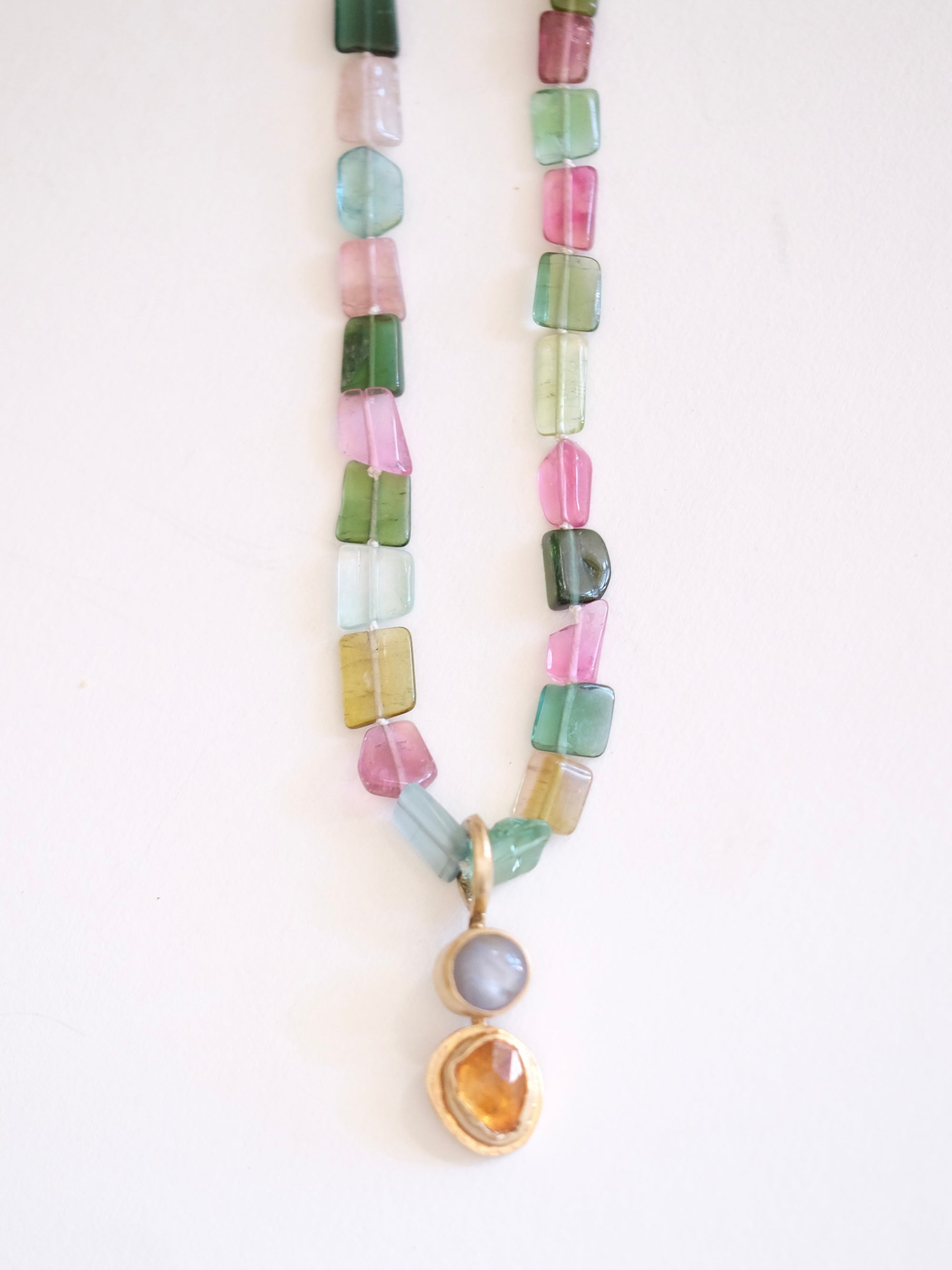 Sapphires Pendant on Chain