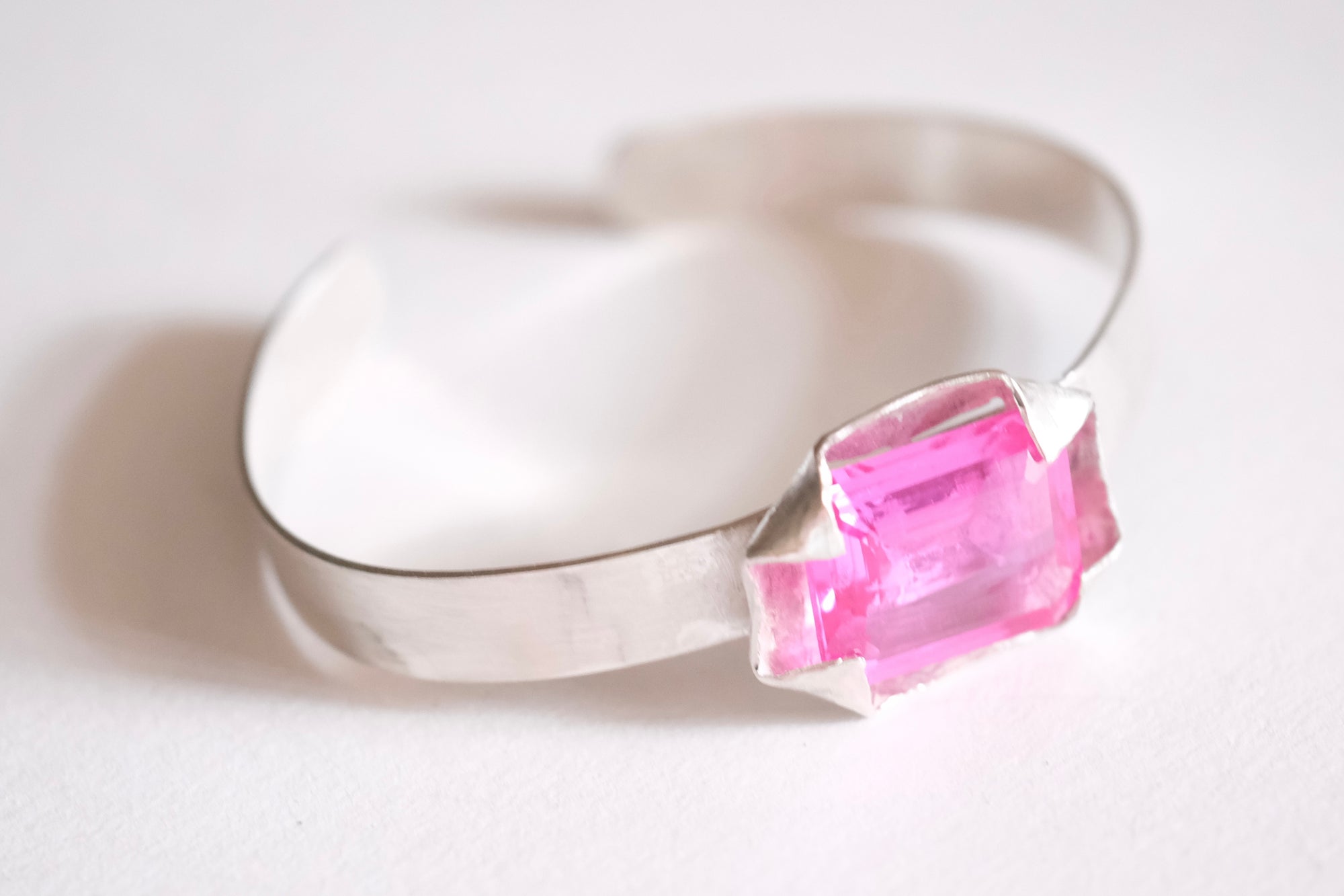 Pink Sapphire Cuff Bracelet