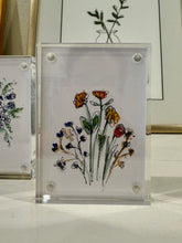 Load image into Gallery viewer, Tiny Flower Drawings in Acrylic Frames
