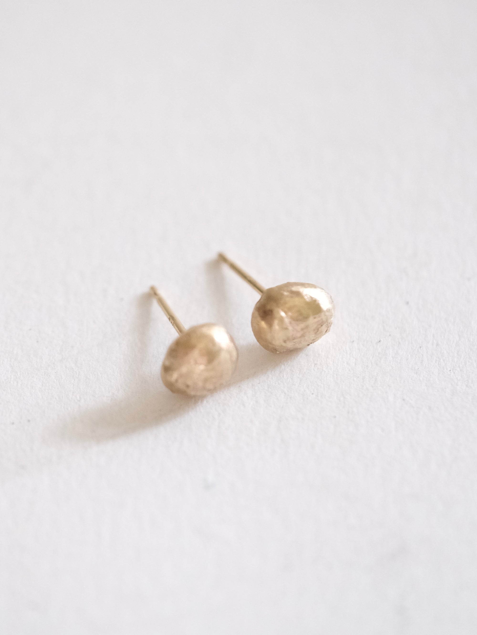 Organic Circular Stud Earrings