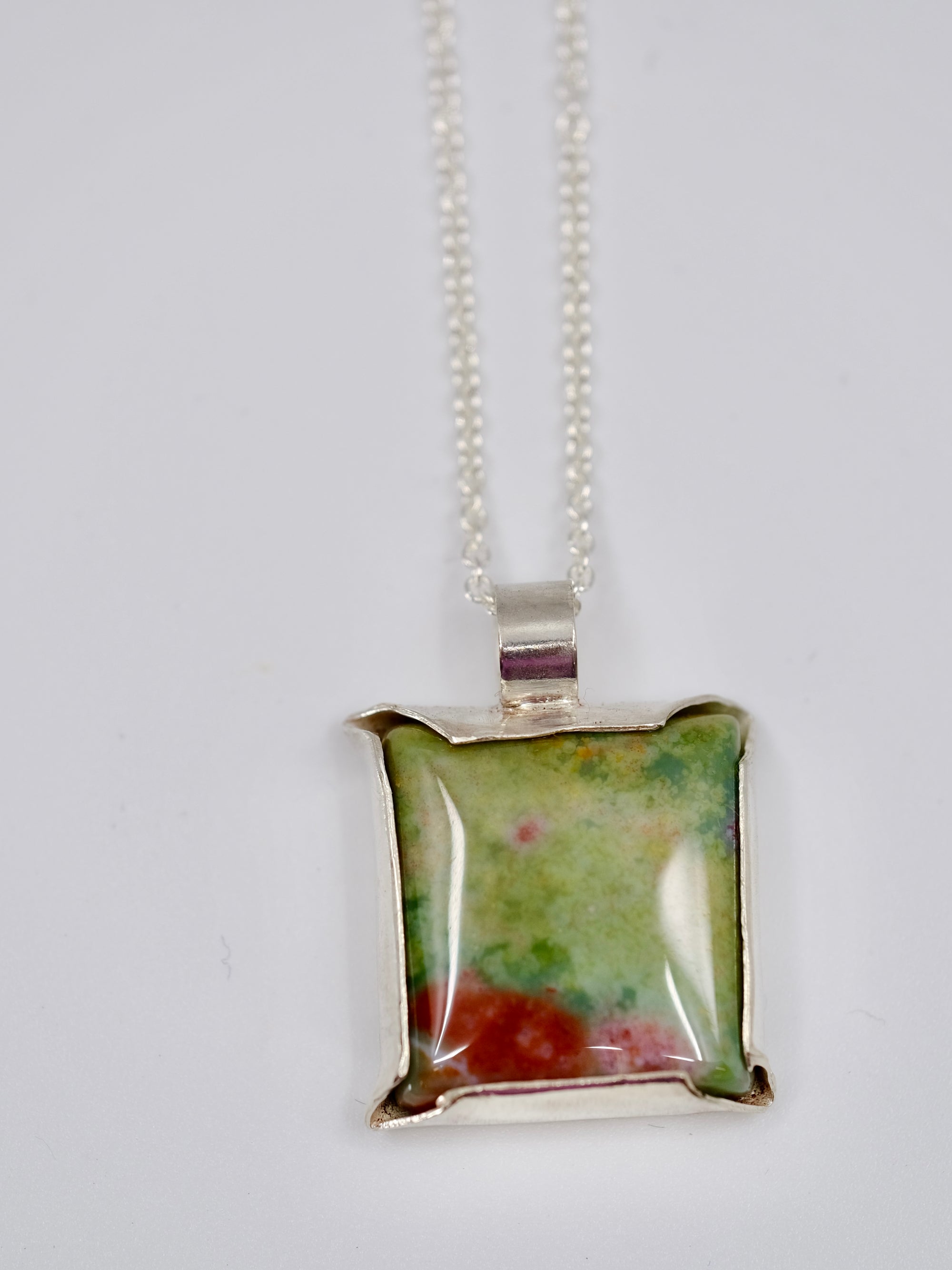 Fuchsite Square Pendant