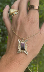 Framed Tourmaline Pendant