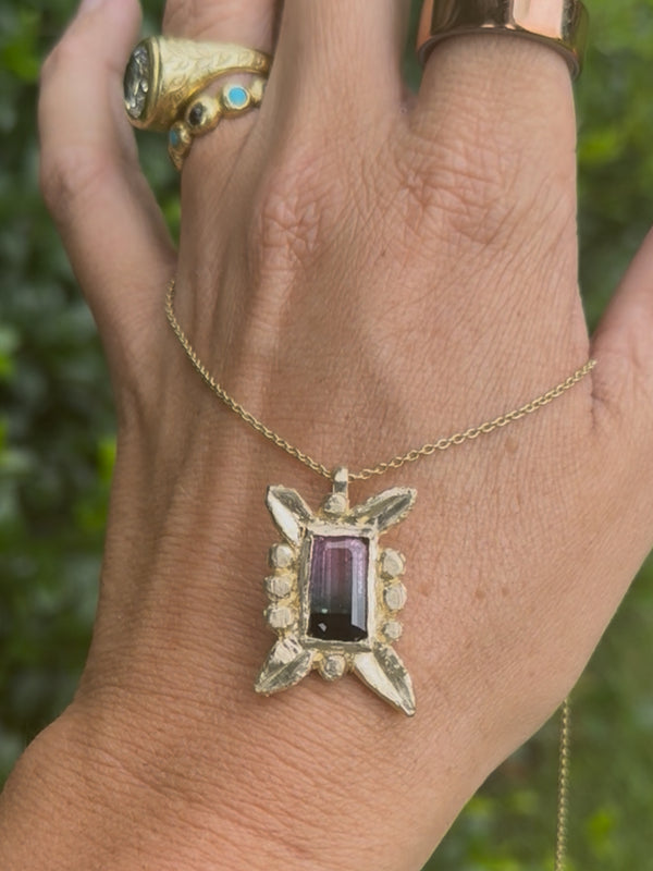 Framed Tourmaline Pendant