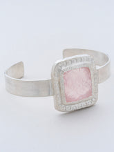 Load image into Gallery viewer, Carved Rose Quartz Cuff Bracelet
