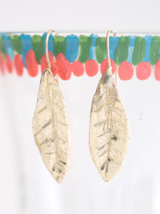 Gold Leaf Dangle Earrings