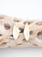 Load image into Gallery viewer, Gold Leaf Dangle Earrings
