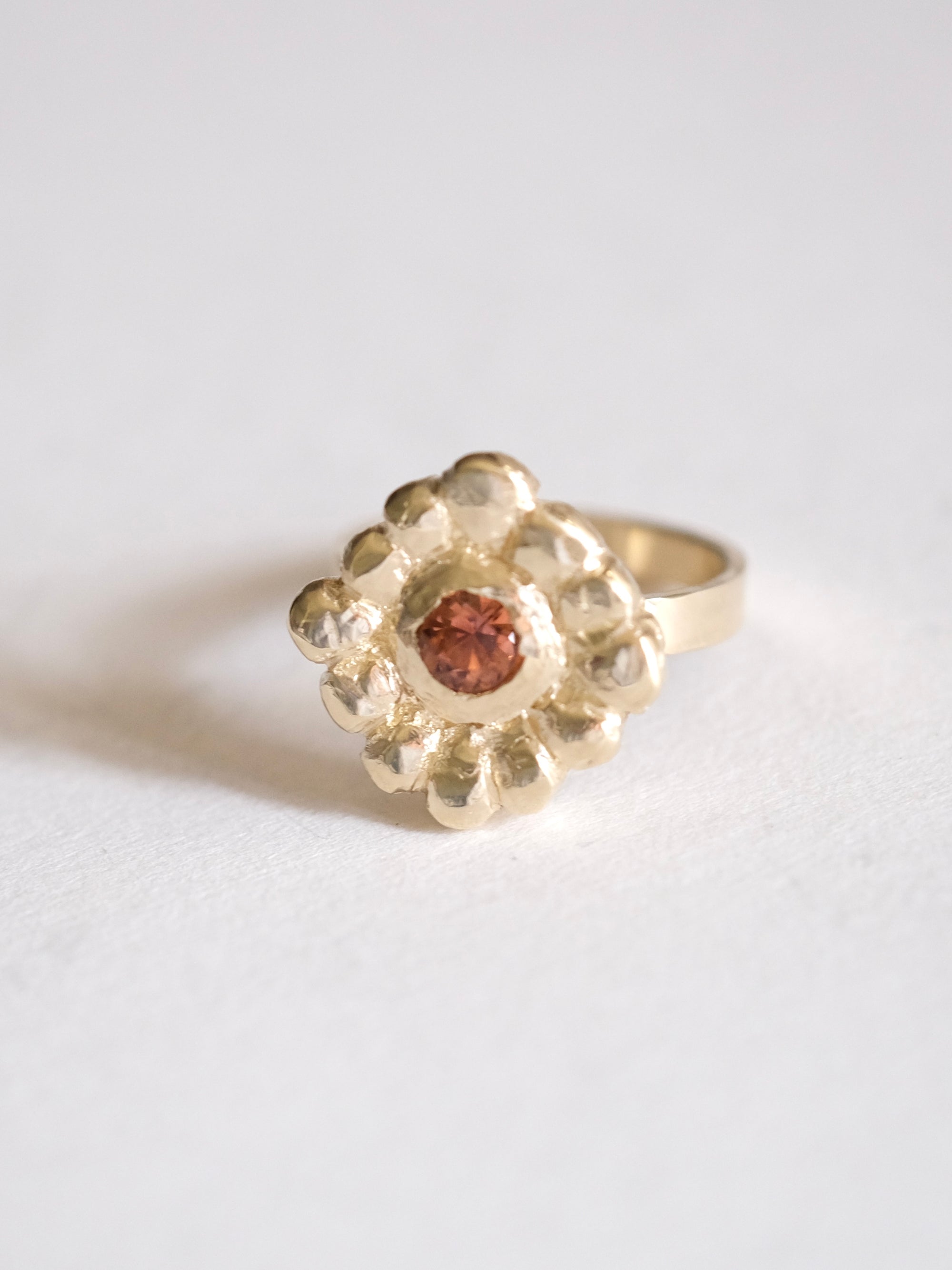 Pink Tourmaline Medallion Ring