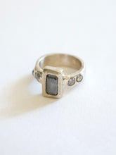 Load image into Gallery viewer, Grey Diamond Geometric Solitaire Ring
