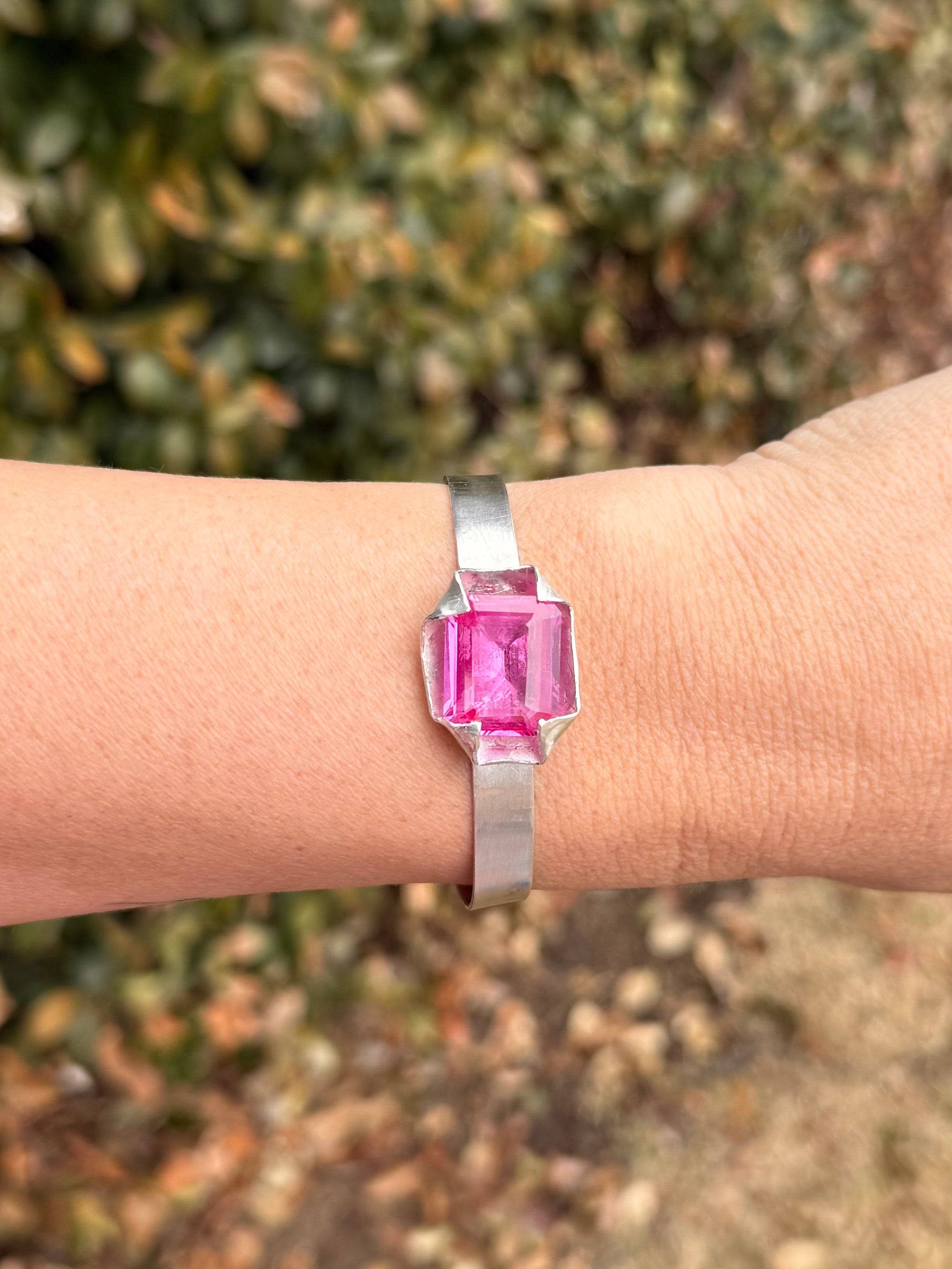 Pink Sapphire Cuff Bracelet