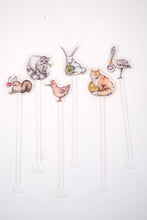Load image into Gallery viewer, Critters &amp; Garnishes Acrylic Drink Stirrers
