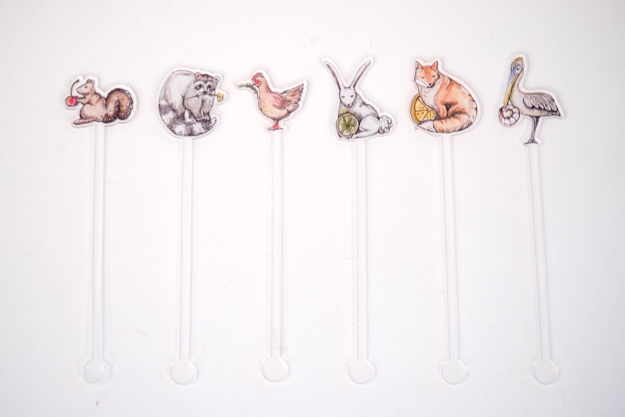 Critters & Garnishes Acrylic Drink Stirrers