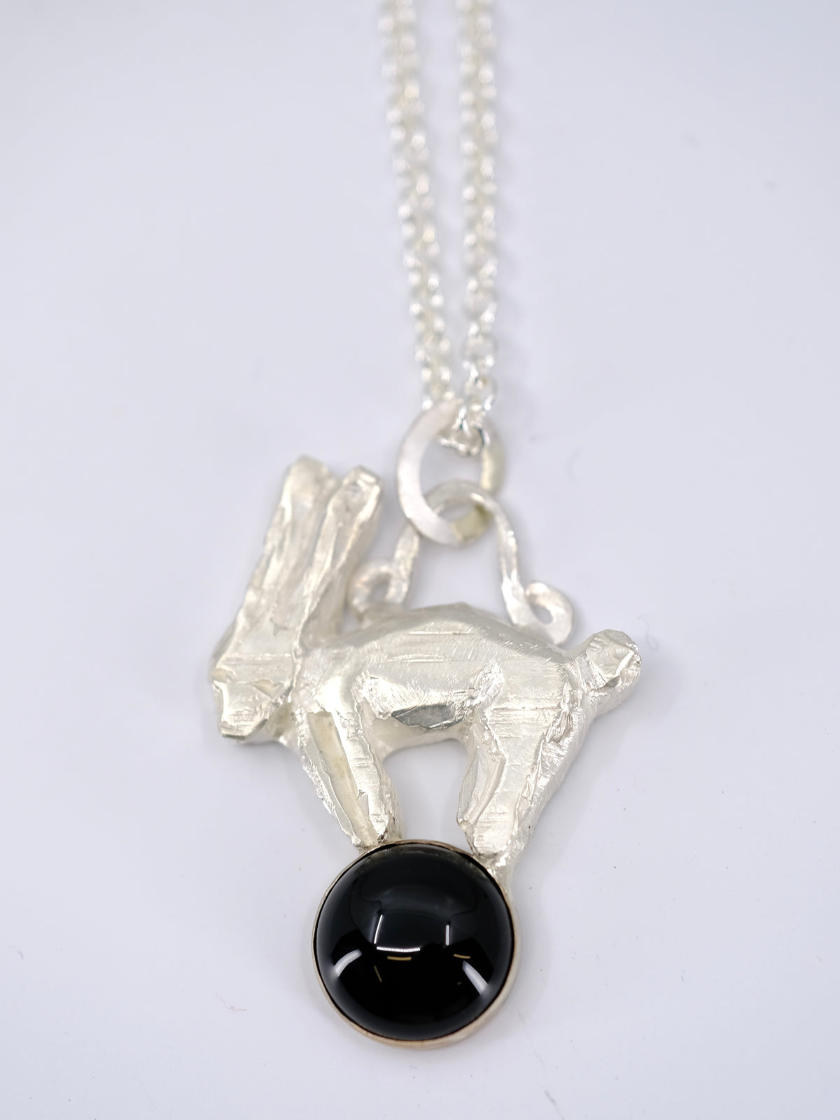 Onyx Bunny Pendant