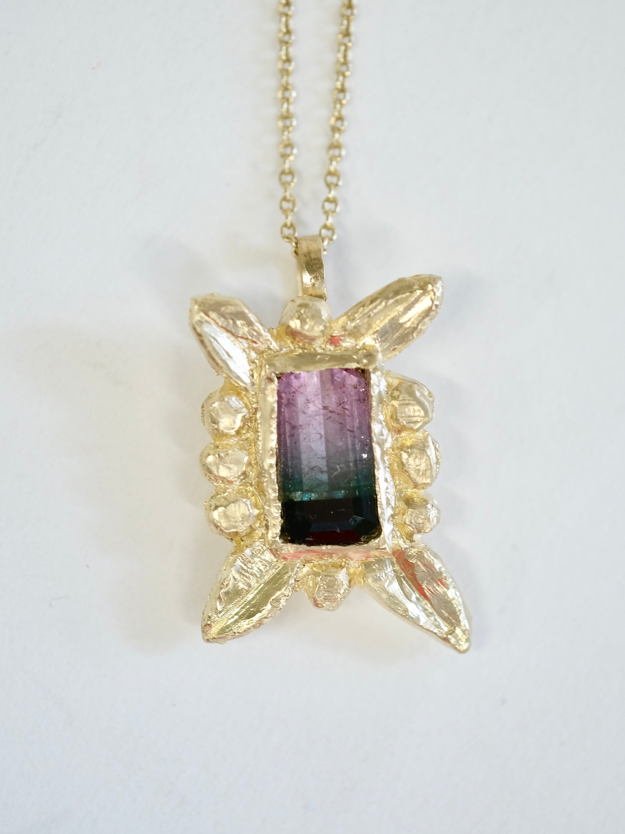 Framed Tourmaline Pendant