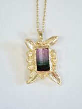 Load image into Gallery viewer, Framed Tourmaline Pendant
