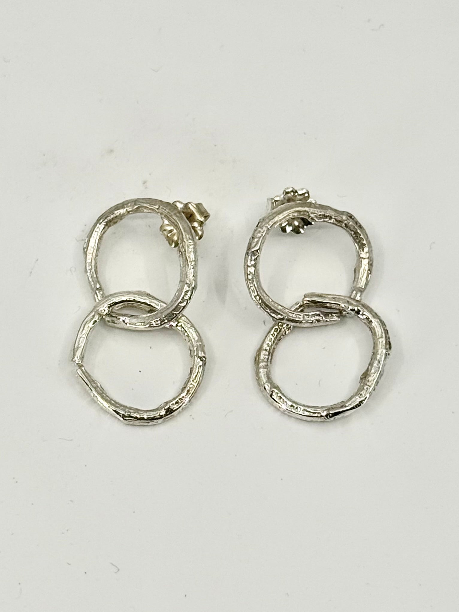 Double Twig Dangling Stud Earrings