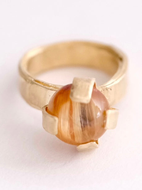 Rutilated Quartz Wrapping Ring