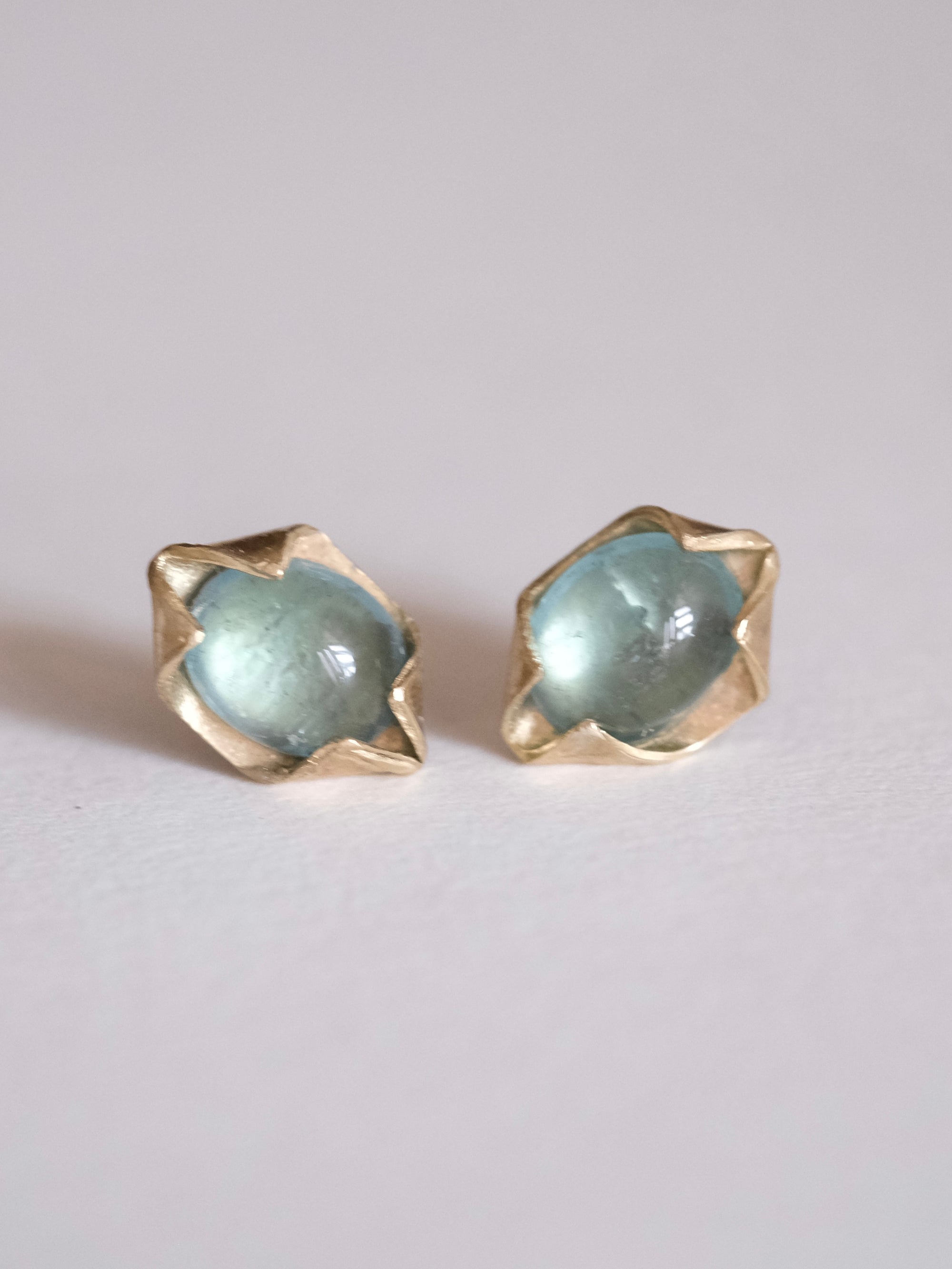 Blue Tourmaline Stud Earrings