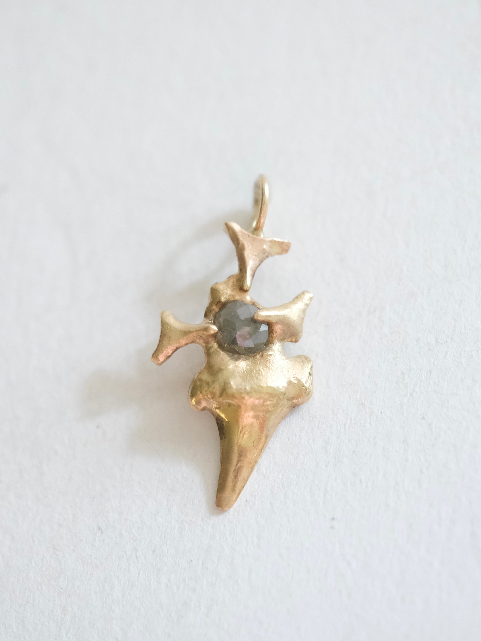 Grey Diamond Sharktooth Pendant