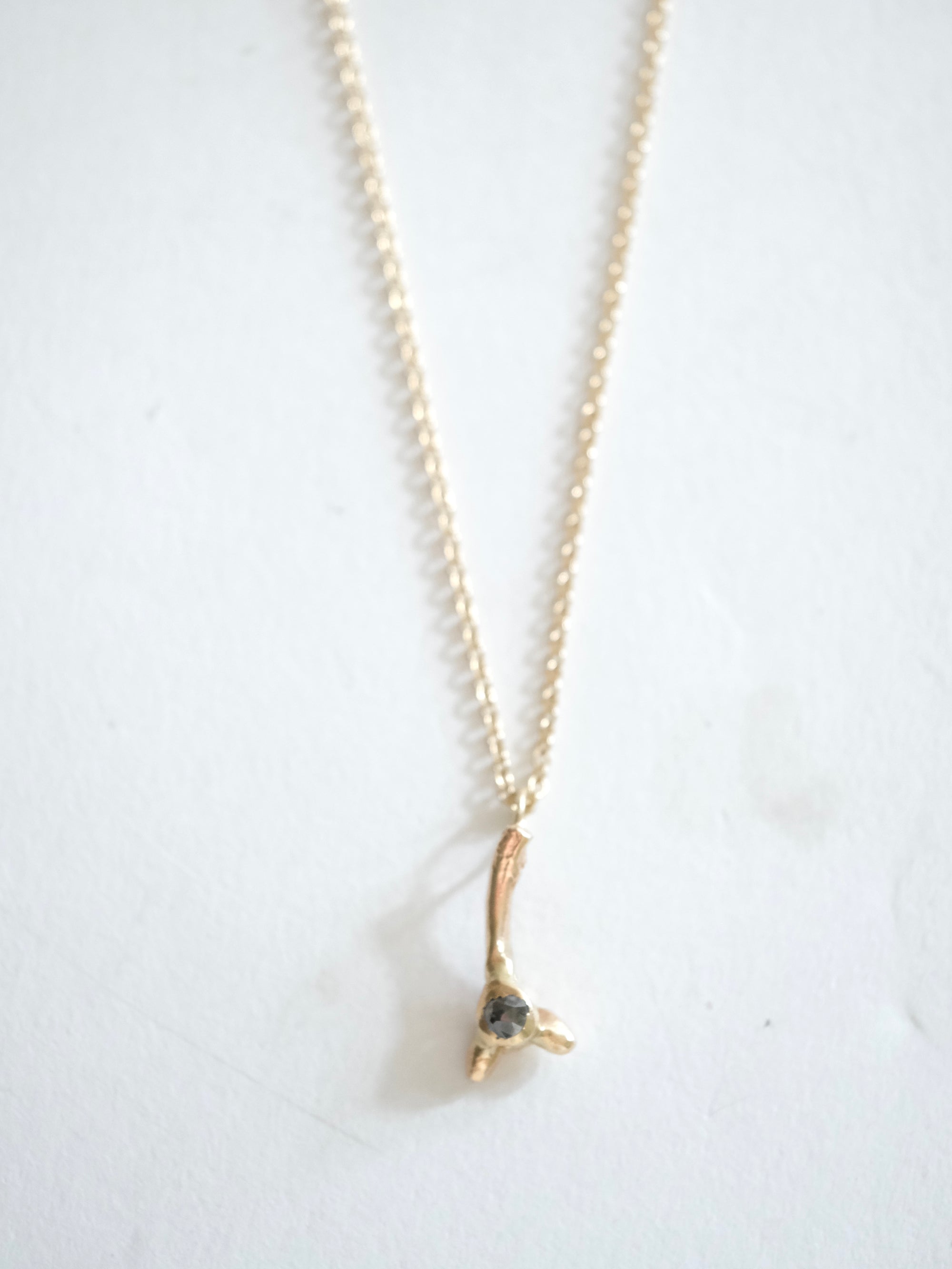Black Diamond Twig Pendant