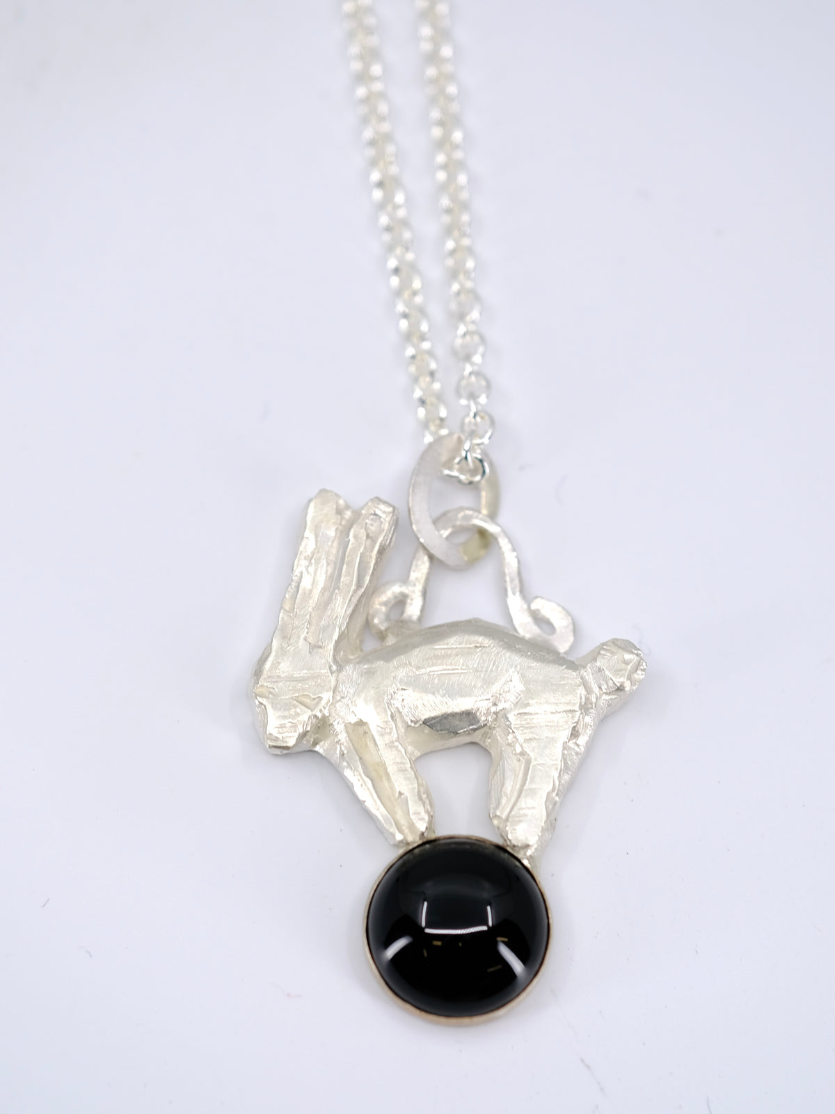 Onyx Bunny Pendant