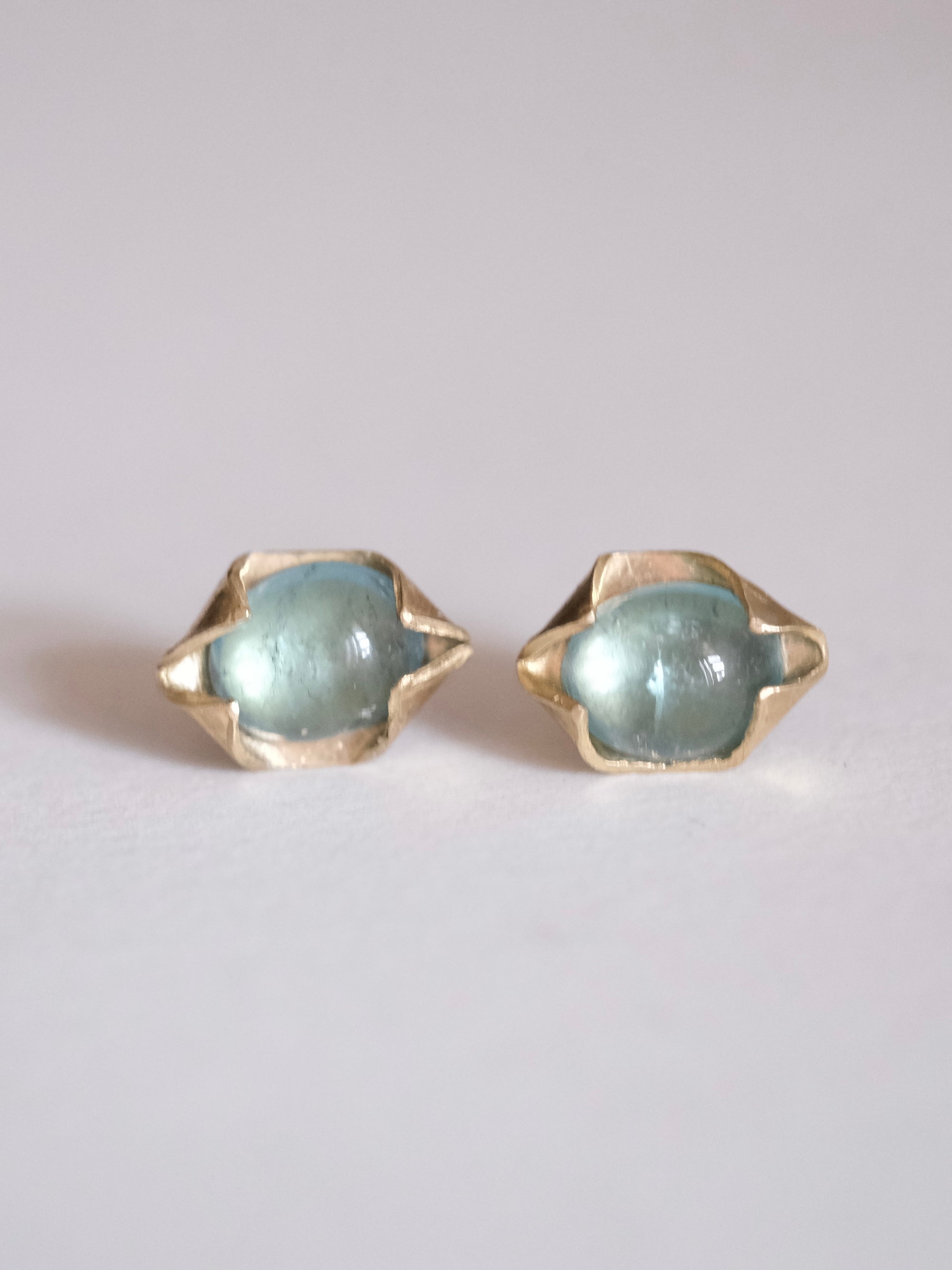 Blue Tourmaline Stud Earrings