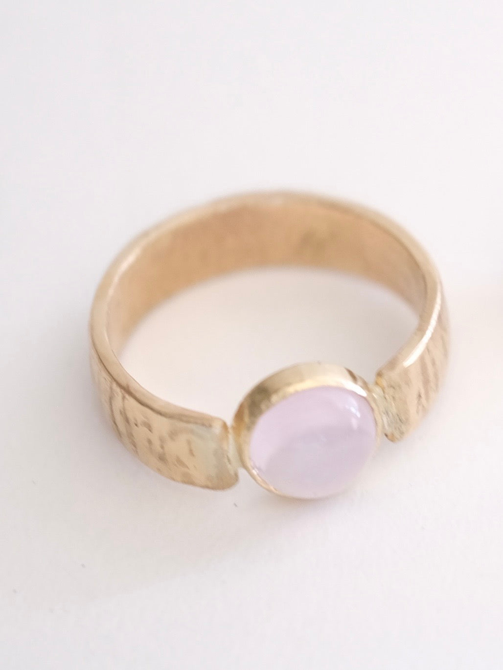Lavender Moon Quartz Cigar Band Ring