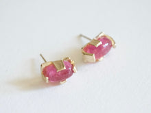Load image into Gallery viewer, Tourmaline Bar Stud Earrings

