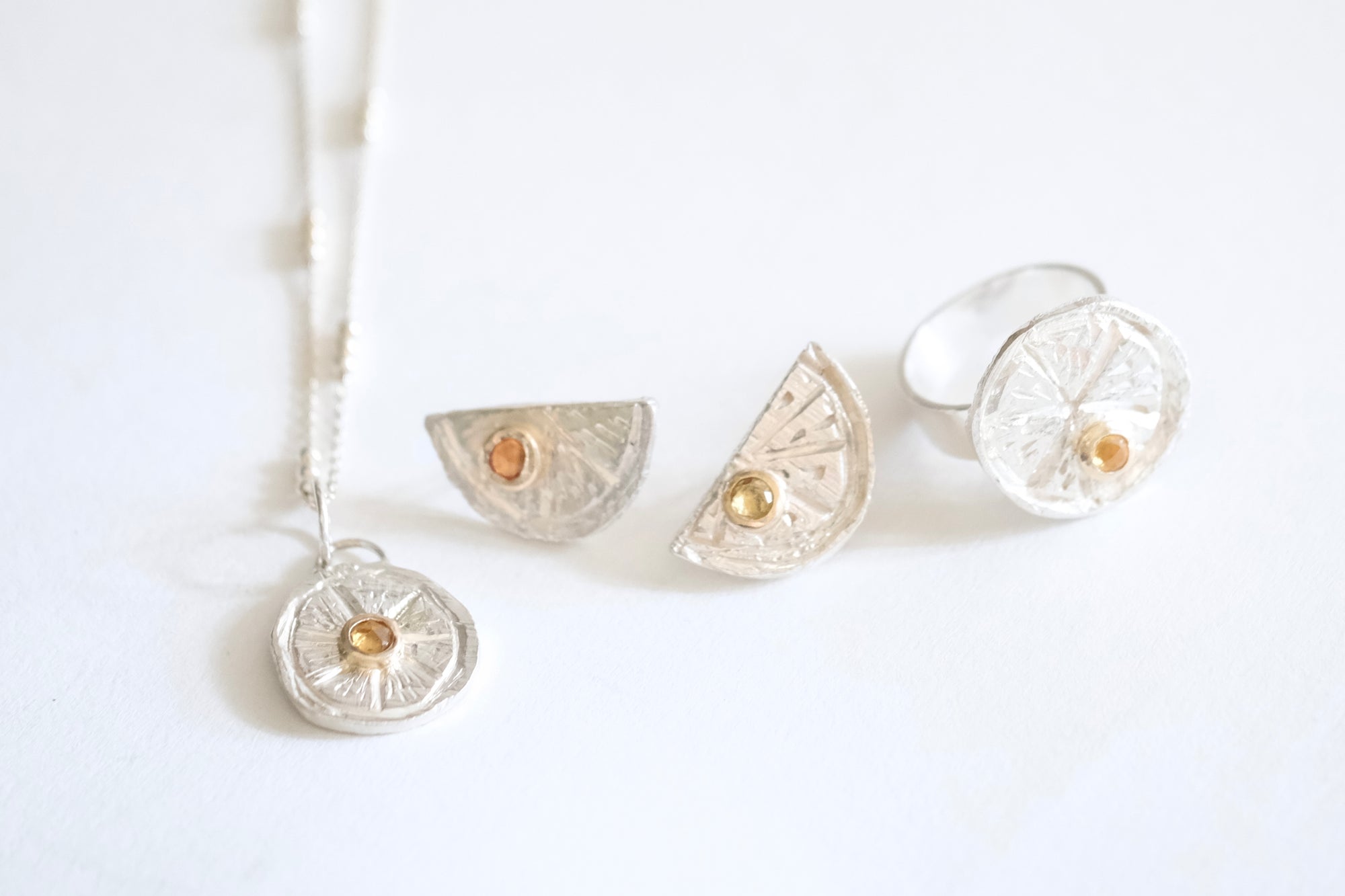 Lemon Slice Stud Earrings