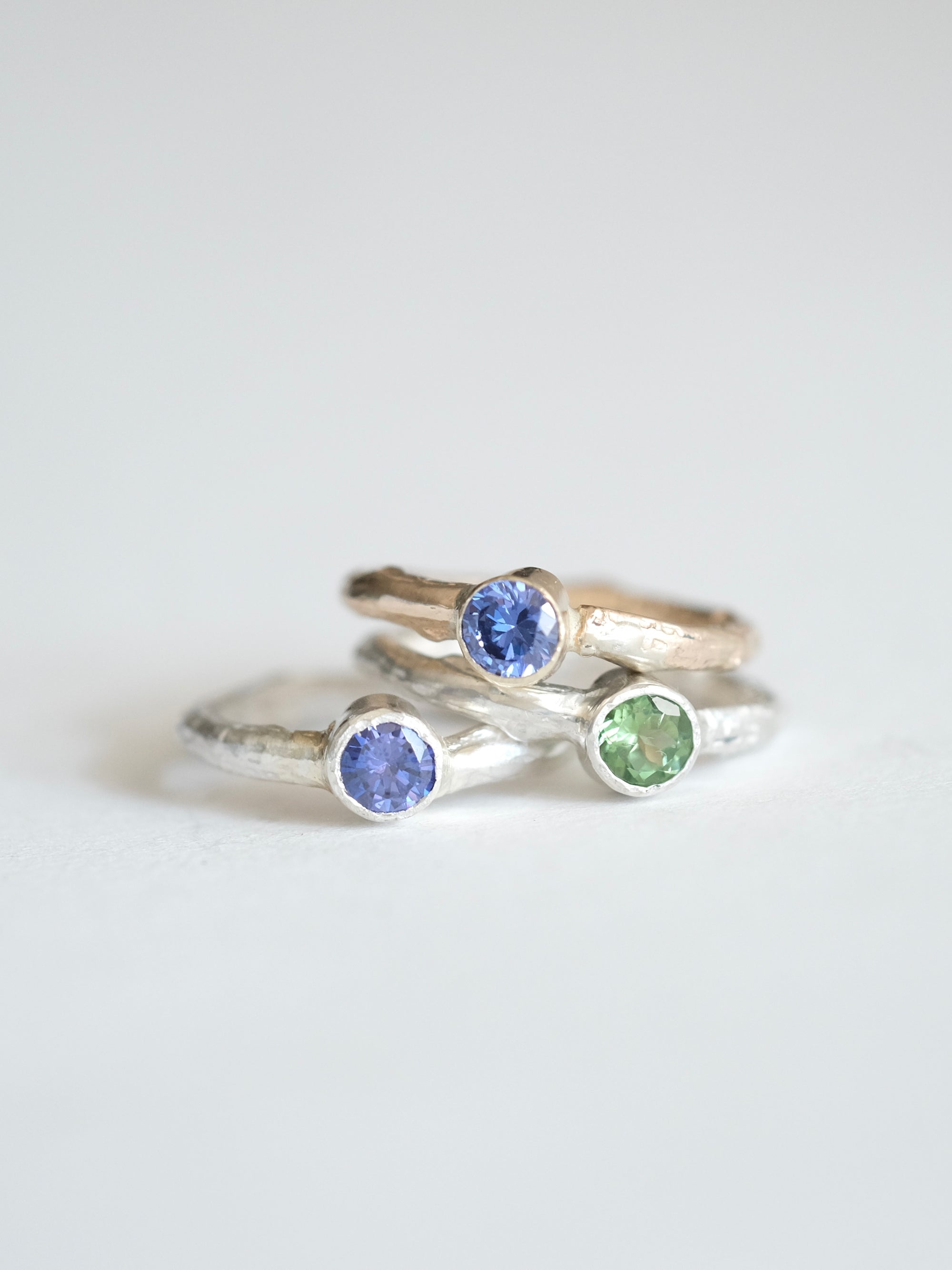 Tanzanite Twig Ring in Silver